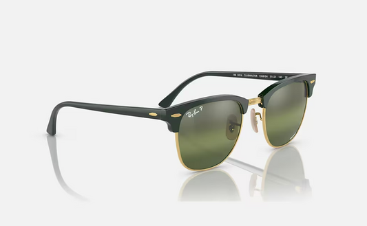 Ray-Ban Clubmaster RB3016 Or & Vert – Polarisées UV400