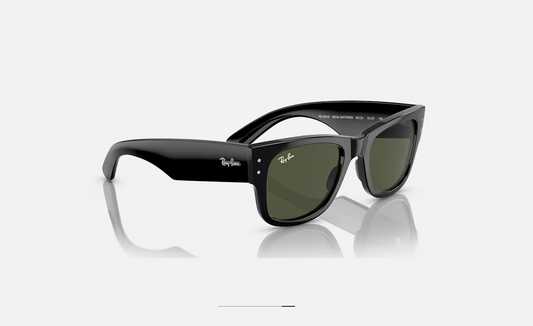Ray-Ban RB0840S Mega Wayfarer – Monture Noire & Verres Vert G-15