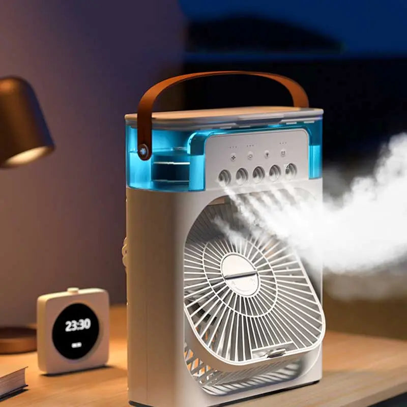مكيف هواء محمول صغير 4 في 1 - مروحة تبريد ومرطب ومعطر هواء