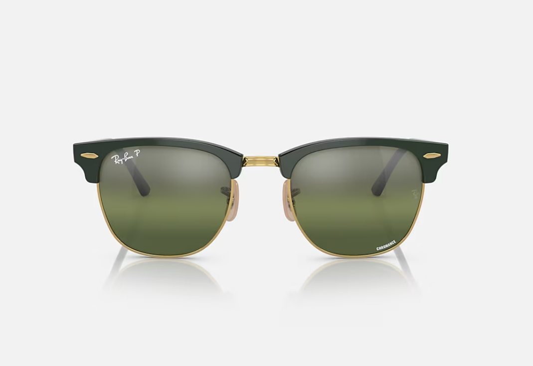 Ray-Ban Clubmaster RB3016 Or & Vert – Polarisées UV400