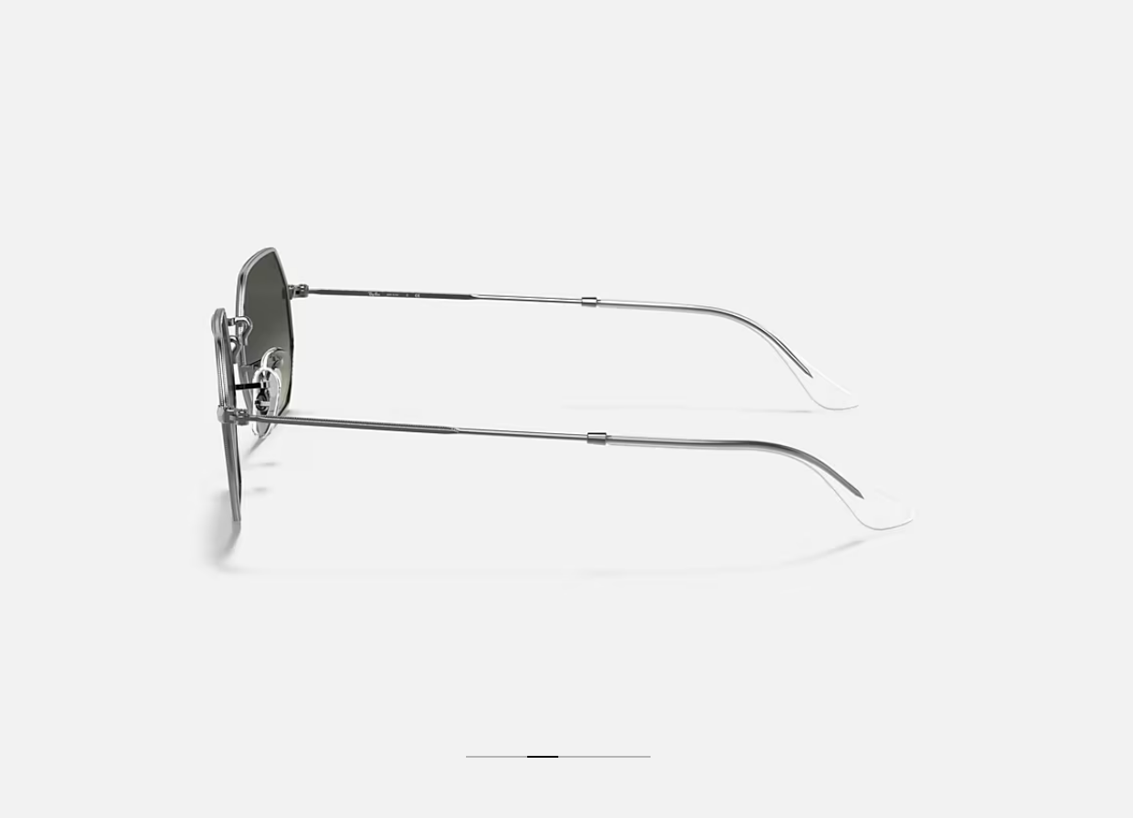 Ray-Ban Hexagonal Métal – Verres Dégradés Gris & Monture Argentée