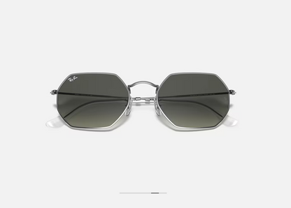 Ray-Ban Hexagonal Métal – Verres Dégradés Gris & Monture Argentée