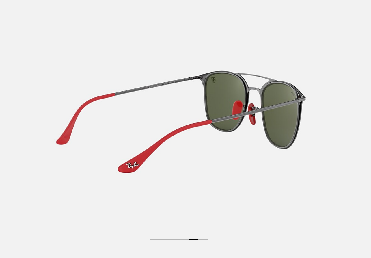 Ray-Ban x Scuderia Ferrari - RB3647M - Round Double Bridge - Noir/Rouge