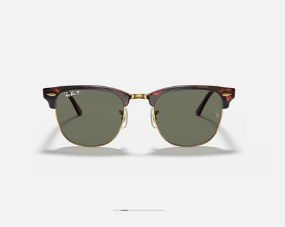 Ray-Ban Clubmaster Classique – Monture Écaille & Verre Vert Polarisé