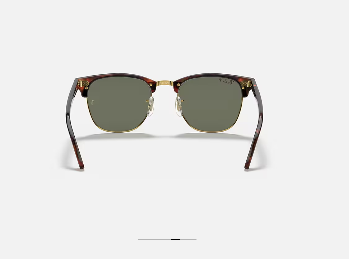 Ray-Ban Clubmaster Classique – Monture Écaille & Verre Vert Polarisé