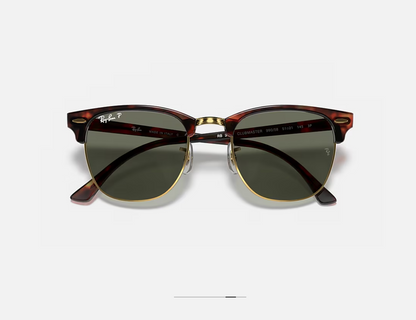 Ray-Ban Clubmaster Classique – Monture Écaille & Verre Vert Polarisé