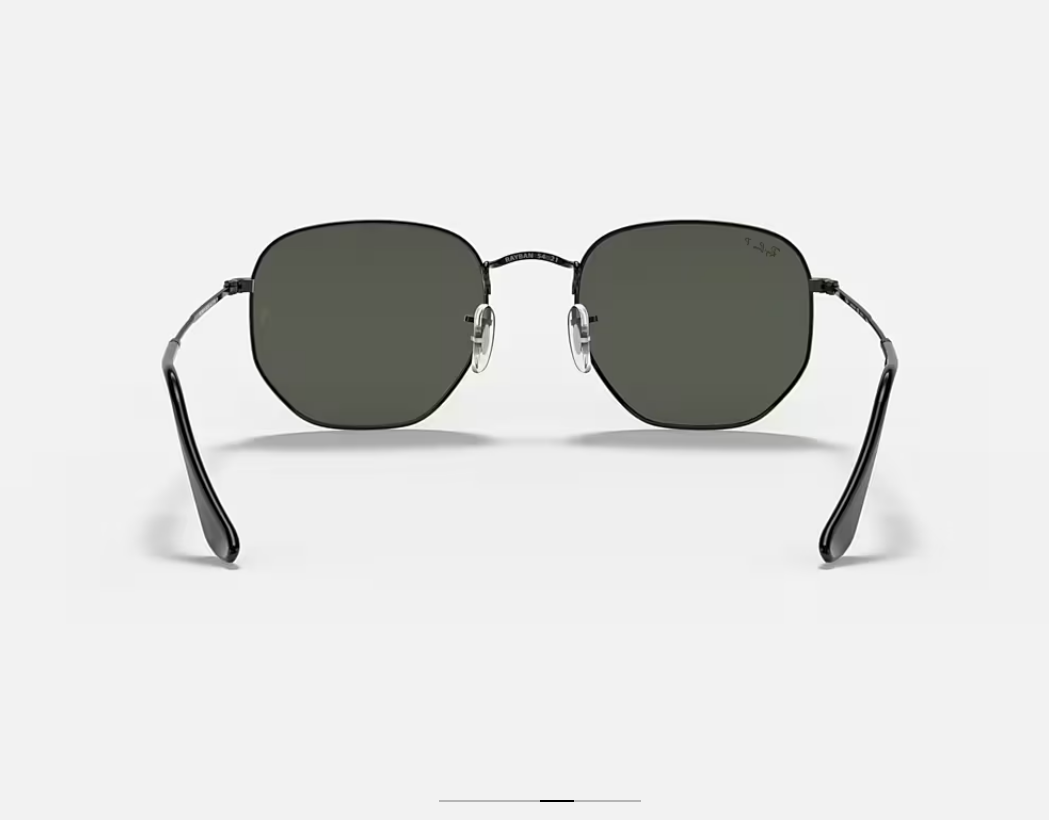 Ray-Ban Hexagonal Noir Polarisé – Monture Métal Black & Verres Green P