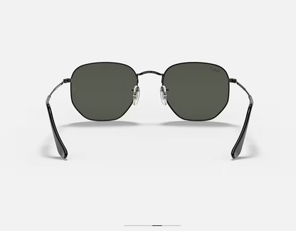 Ray-Ban Hexagonal Noir Polarisé – Monture Métal Black & Verres Green P