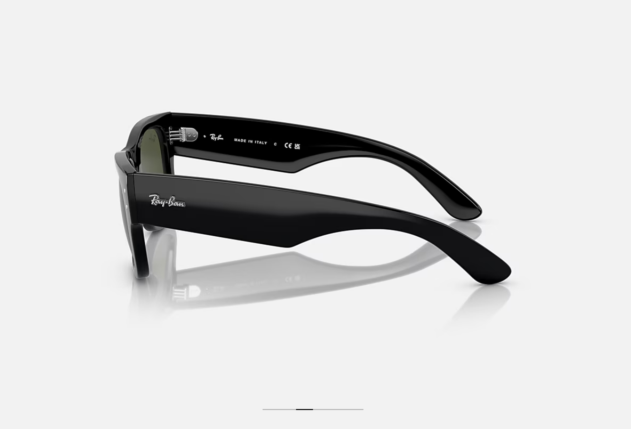 Ray-Ban RB0840S Mega Wayfarer – Monture Noire & Verres Vert G-15