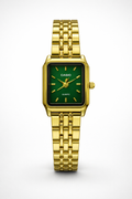 Montre Casio Femme Dorée Cadran Vert Émeraude - Luxe Vintage Bracelet Acier Doré
