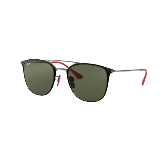 Ray-Ban x Scuderia Ferrari - RB3647M - Round Double Bridge - Noir/Rouge