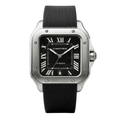 Montre Cartier Santos – Cadran Blanc & Boîtier Argent | Design Classique & Luxe