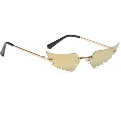 Lunettes de Soleil Ailes d’Ange – Style Futuriste Sans Monture UV400