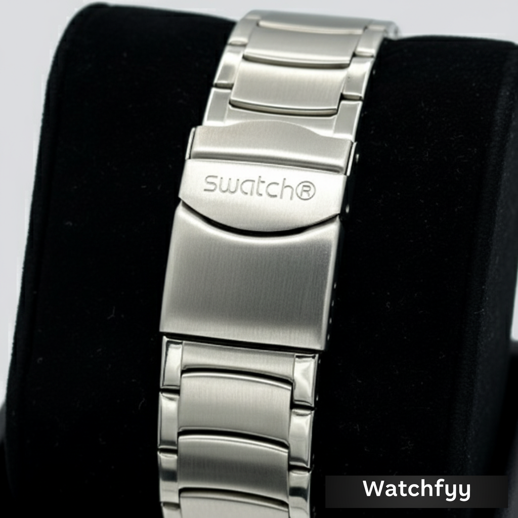 Montre Swatch Irony Chrono Cadran Noir Acier Inoxydable