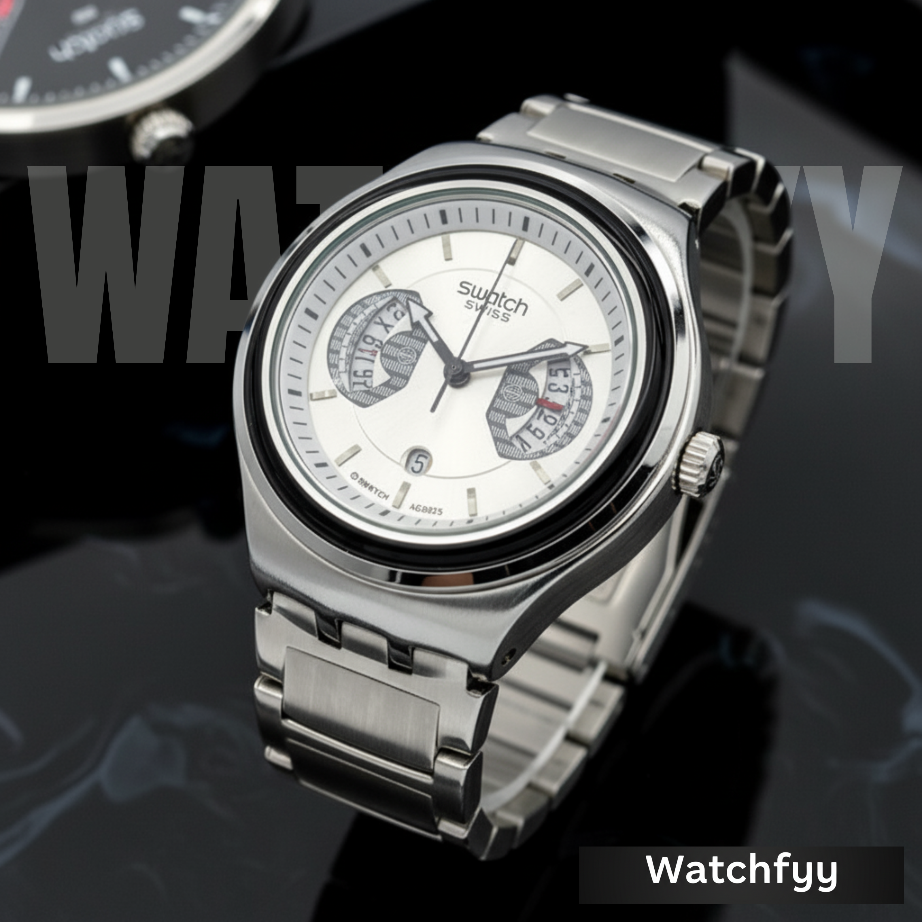 Montre Homme Swatch Irony Chrono Cadran Argent - YVS488G