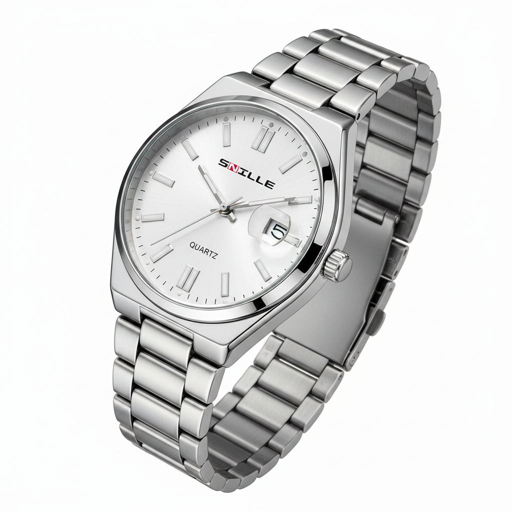 SNILLE Silver Sunray Steel – L’Élégance Classique au Quotidien